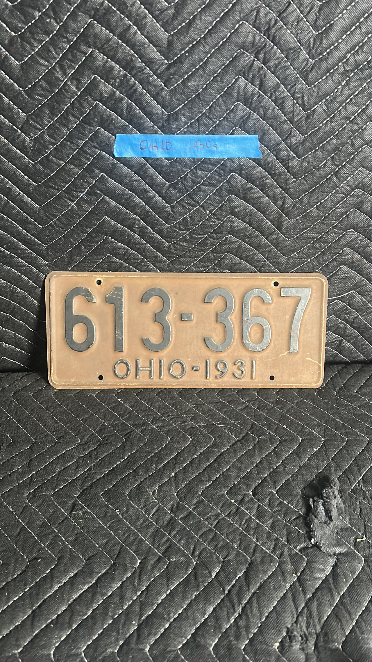 1931 Ohio License Plate