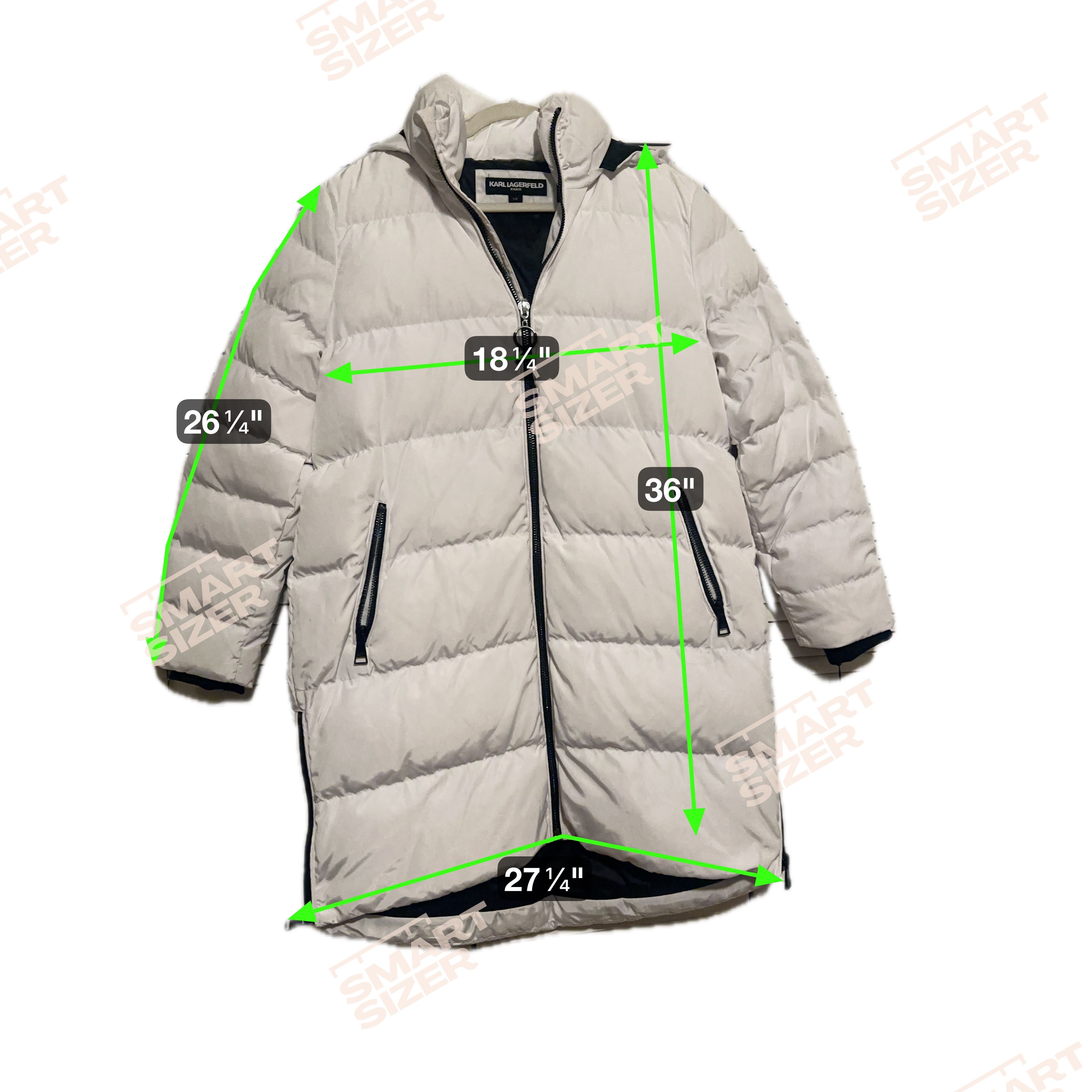 Karl Lagerfeld White Long Puffer Coat - Image 3