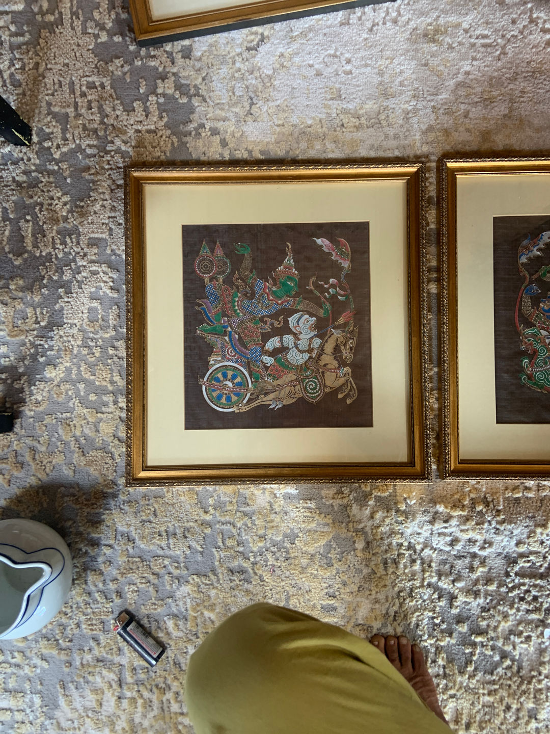 Framed Thai Silk Embroidery Art