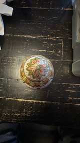 Vintage Satsuma Style Porcelain Egg with Wooden Stand - Image 3