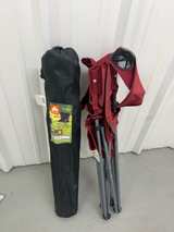 Red Folding Camping Chair with Cup Holder 2pcs - Image 1