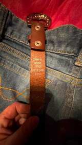 Miss Me Rhinestone Horseshoe Leather Belt - Image 6