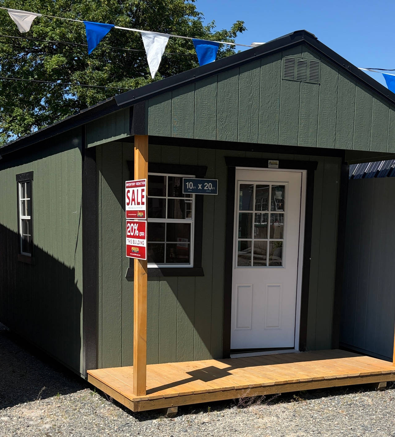 10x20 Portable Utility Shed with Front Porch
