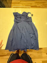 strapless chiffon cocktail dress - Image 1