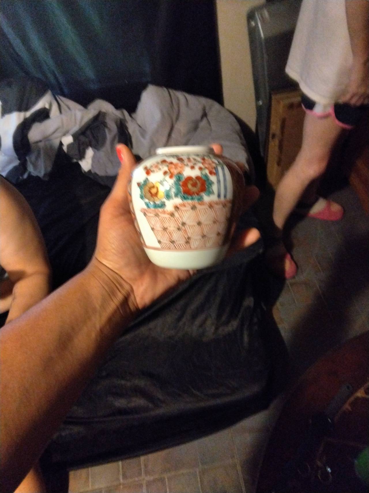Vintage Imari Style Porcelain Ginger Jar