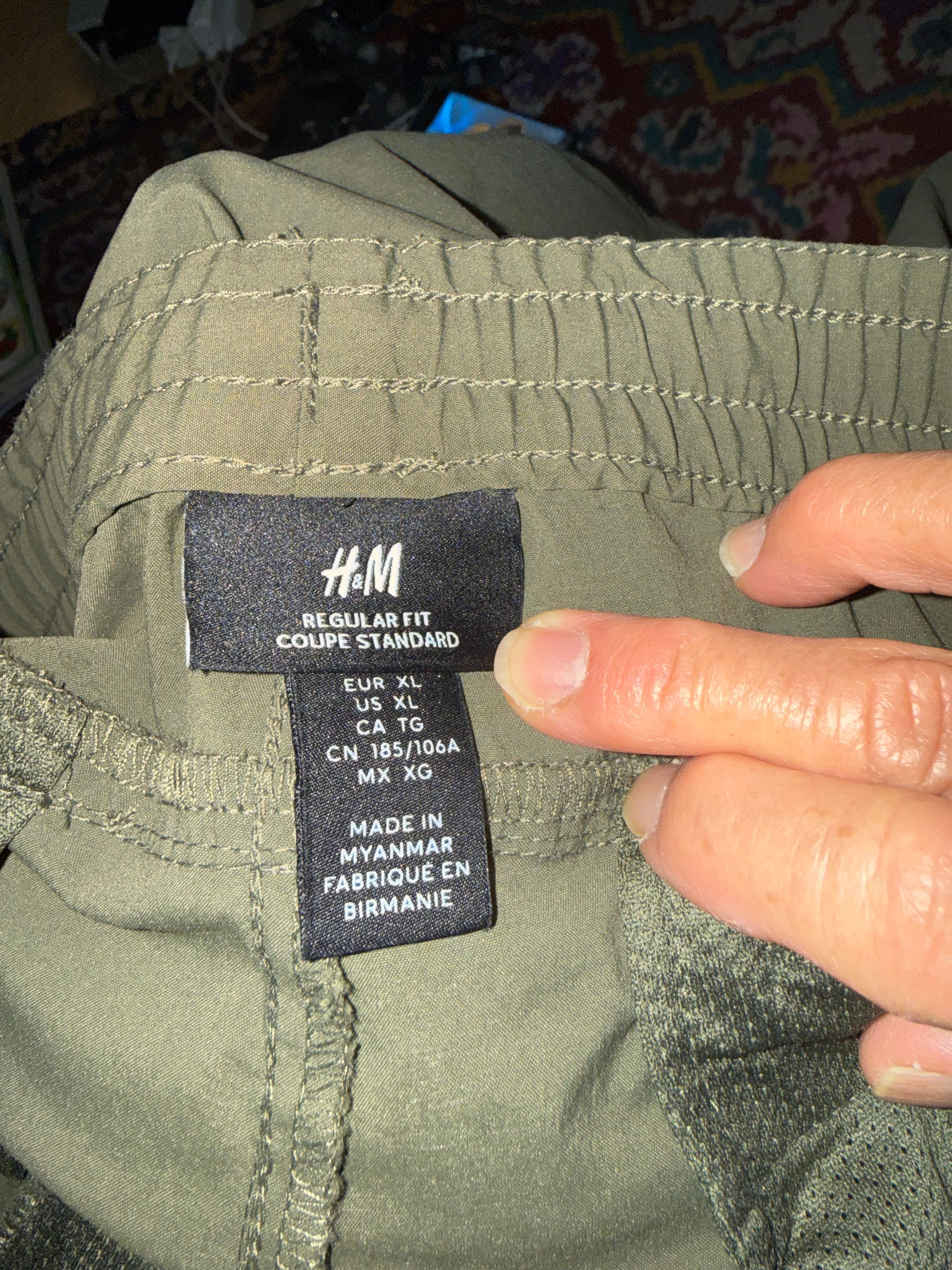 H&M Dark Green Cargo Jogger Pants - Image 3