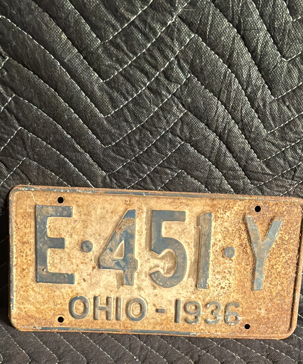 1936 Ohio License Plate