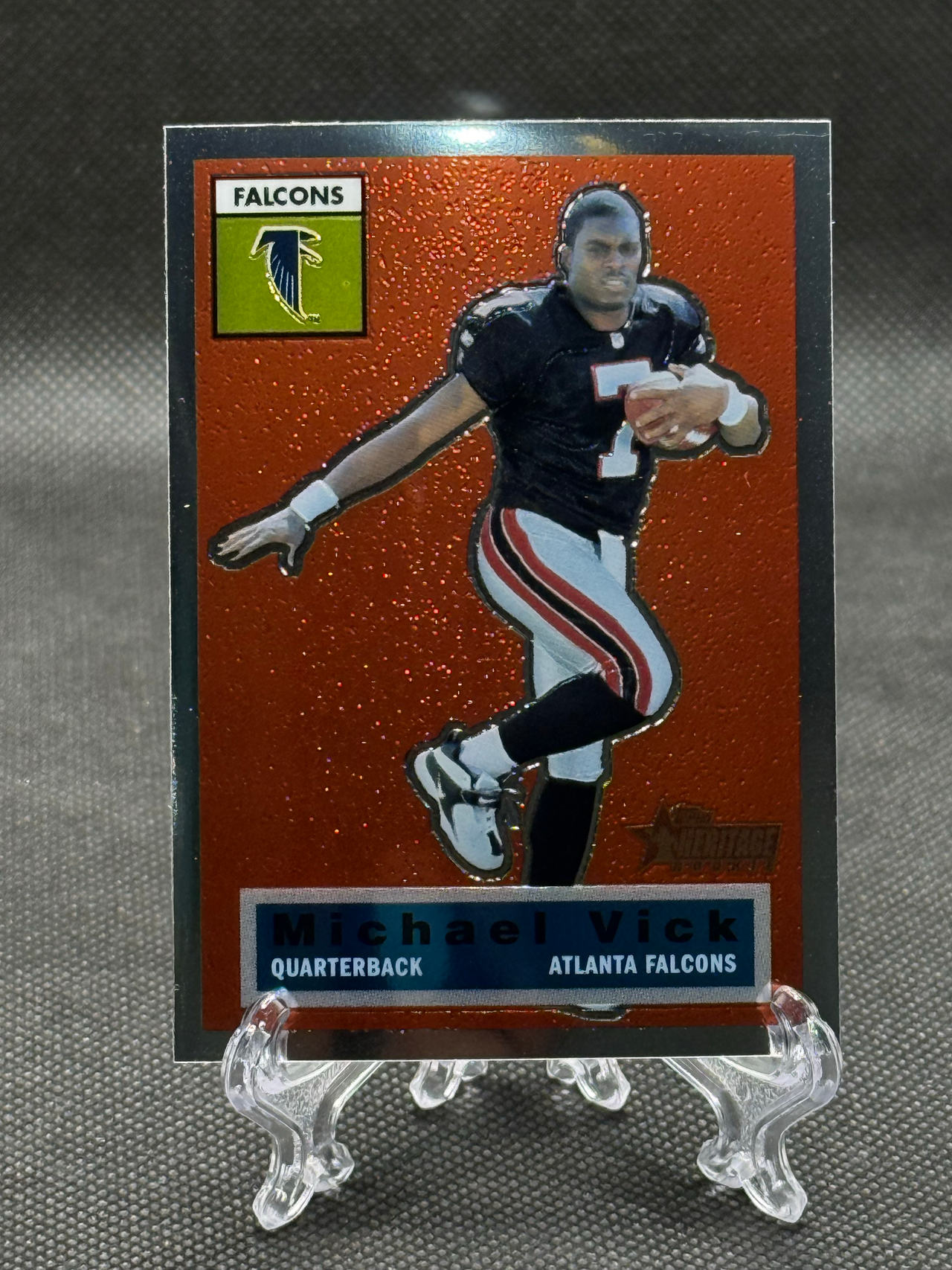 2001 Topps Heritage Michael Vick Retrofractor #133 /556 Rookie Card