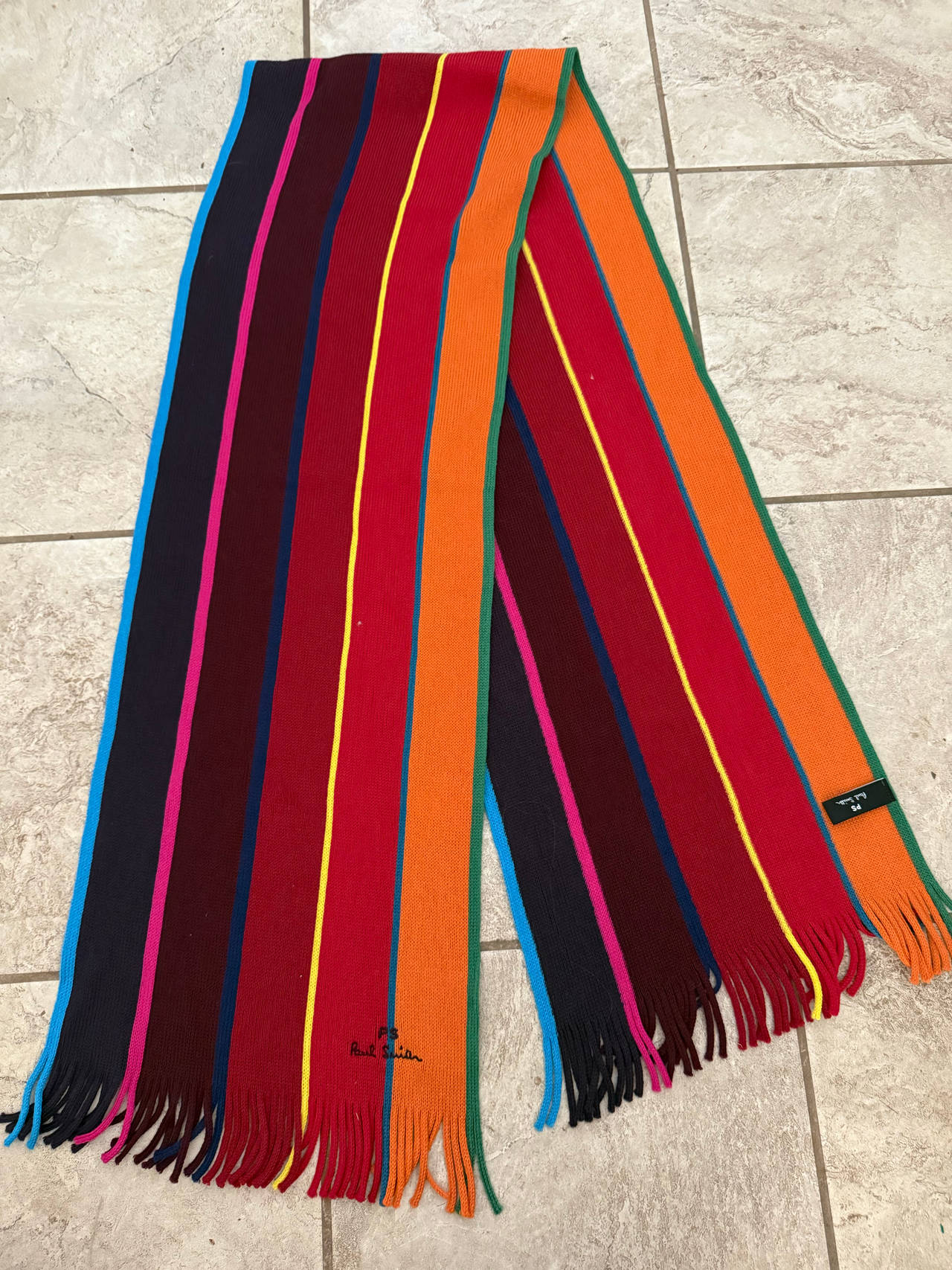 Paul Smith Signature Multi-Stripe Wool Scarf