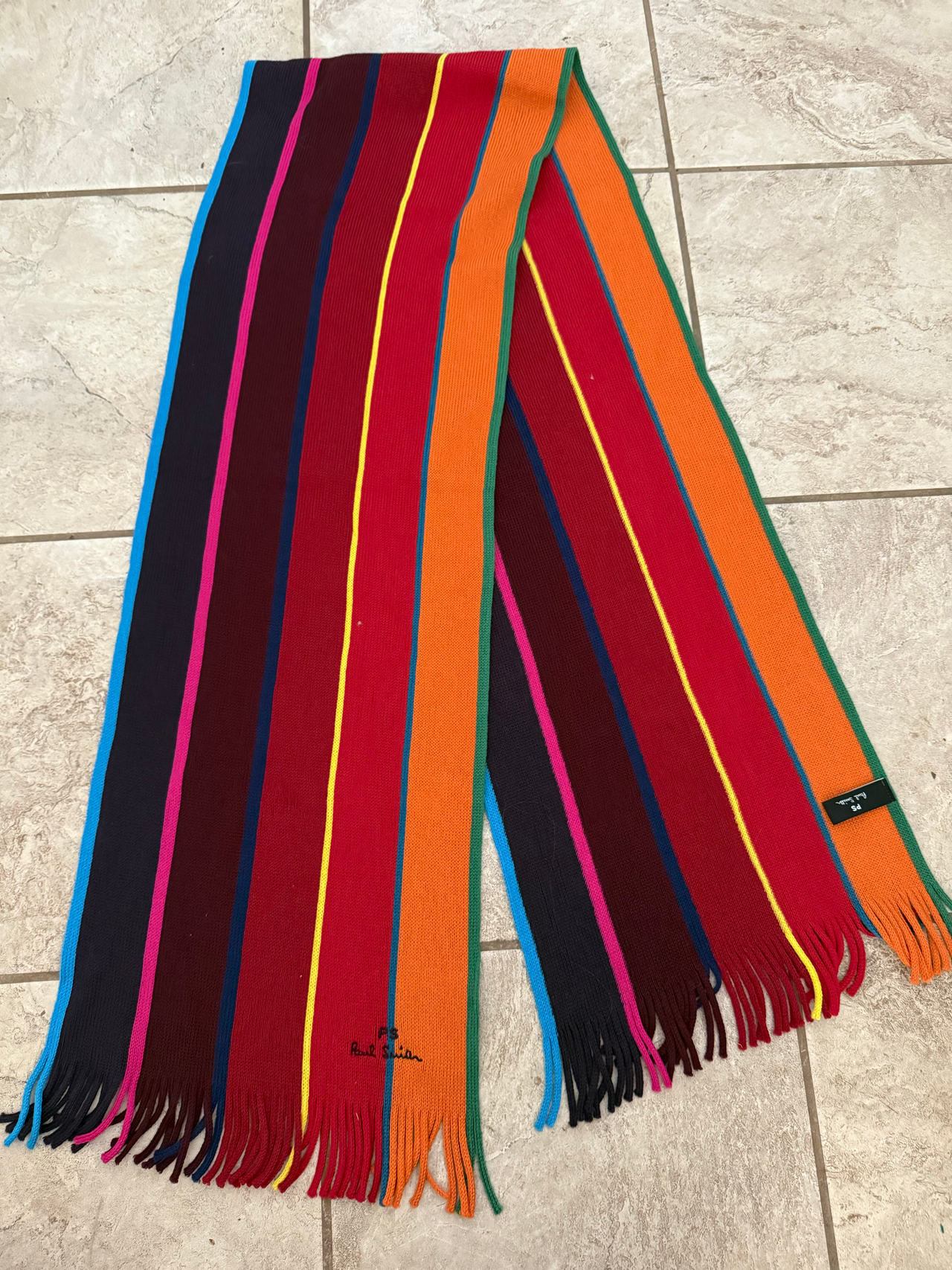 Paul Smith Signature Multi-Stripe Wool Scarf