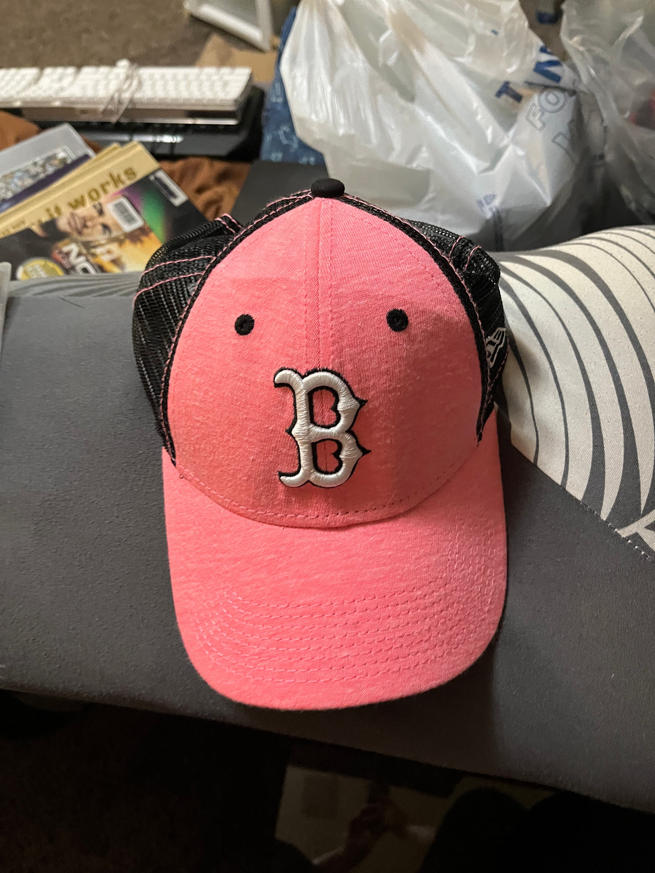 New Era Boston Red Sox Pink Trucker Hat