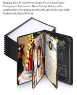 TaoBary 8.5 x 11 Inch Menu Covers 10 Pcs - Image 1