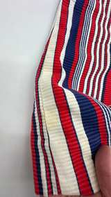 Vintage Kids Red White and Blue Striped Seersucker Jumpsuit - Image 6