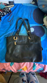 Black Woven Tote Bag - Image 2