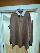 Polo Ralph Lauren Houndstooth Long Sleeve Polo Shirt 100% Cotton - Image 1