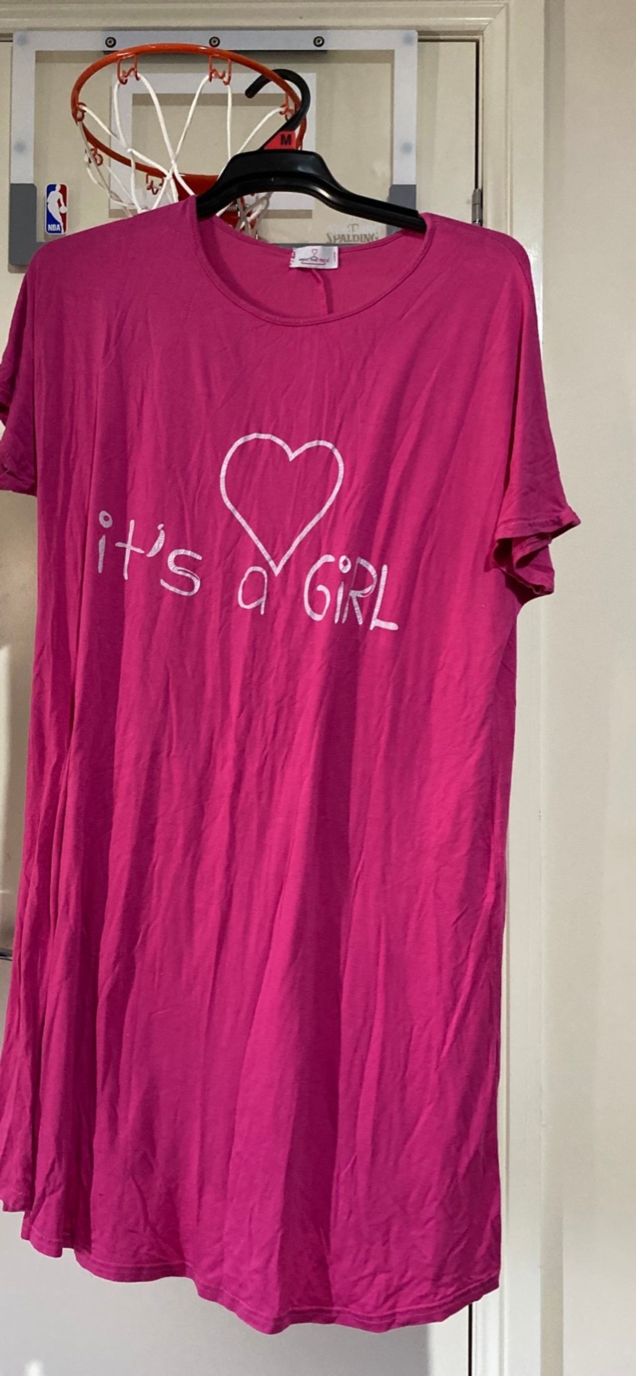 Size 14 Pink Nightdress with its a girls love heart. 