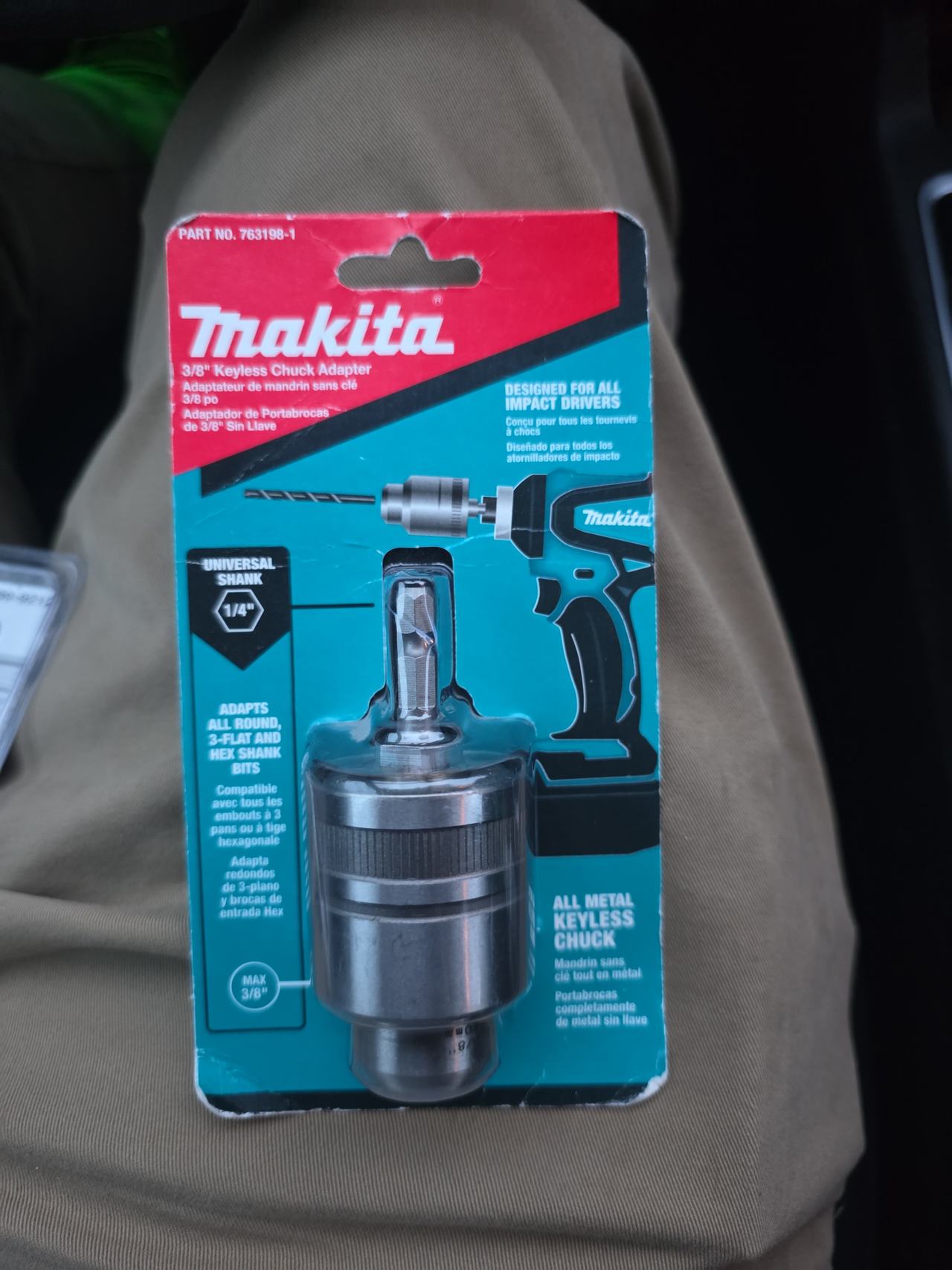Makita 763198-1 3/8" Keyless Chuck Adapter