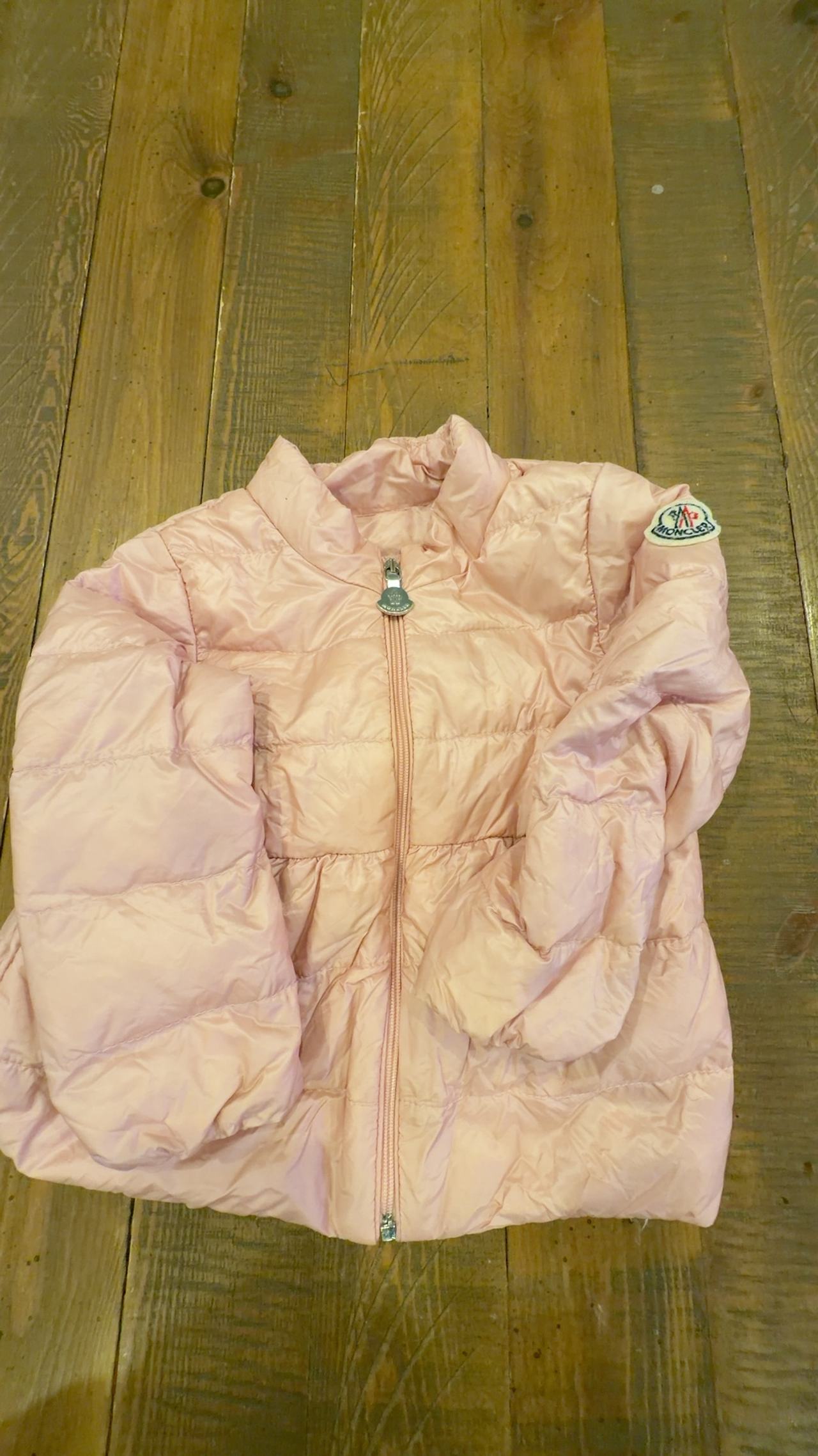 Moncler Joelle Quilted Puffer Jacket Pink Infant 9 - 12 Months Baby Coat 