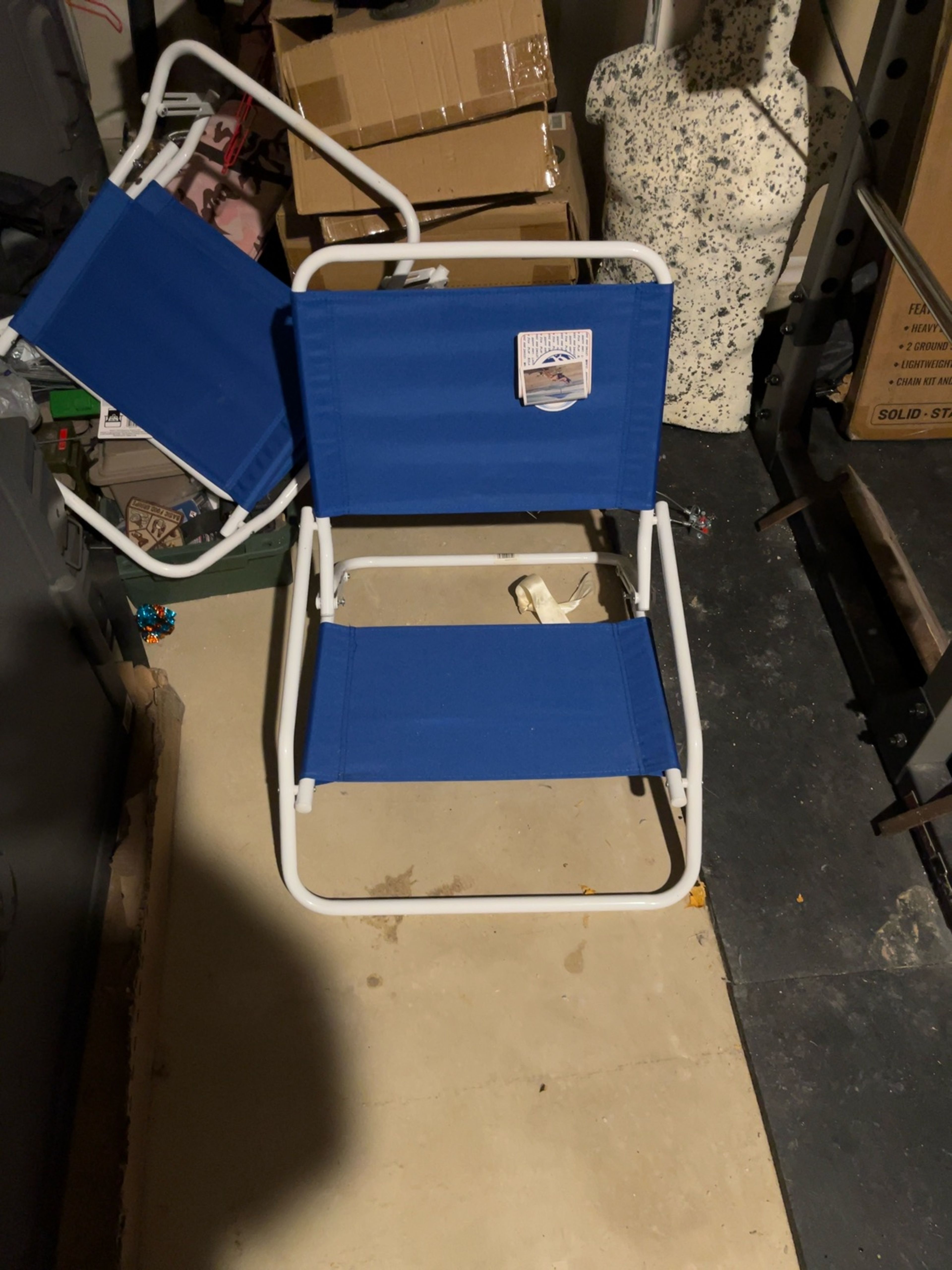 Mainstays Folding Beach Chair Blue