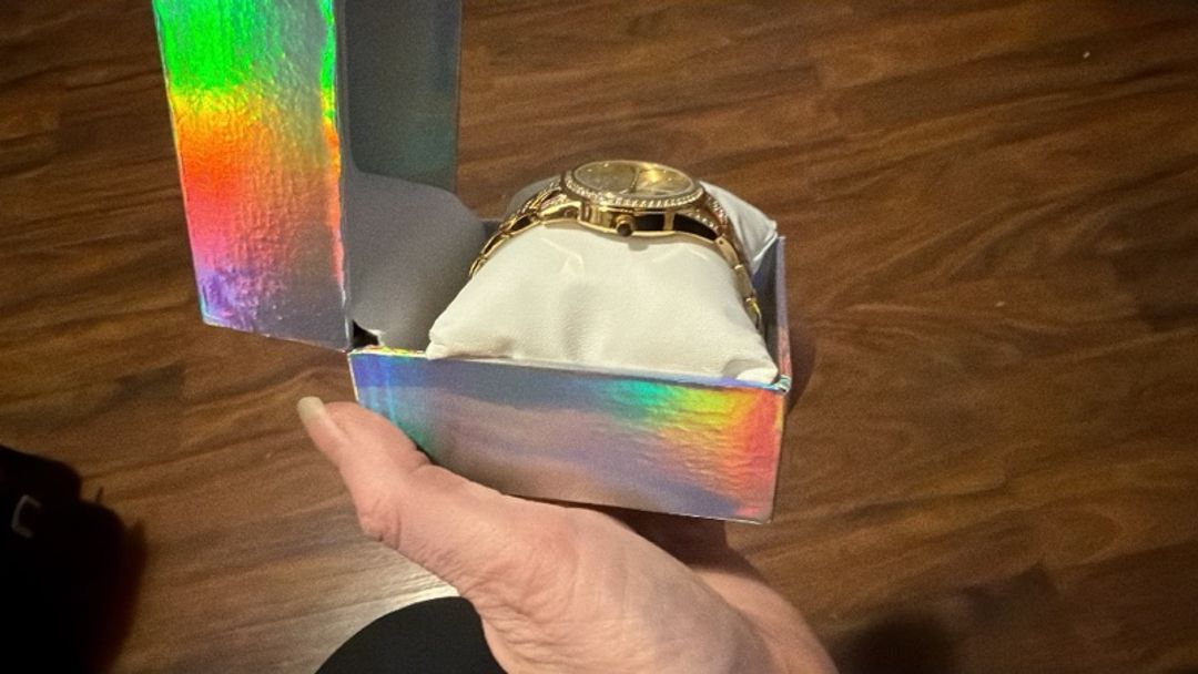 Steve Madden Women's Bracelet Watch Black and Rainbow