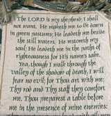Psalm 23 Throw Blanket Christian Tapestry 50x60 Woven USA Religious Decor - Image 1