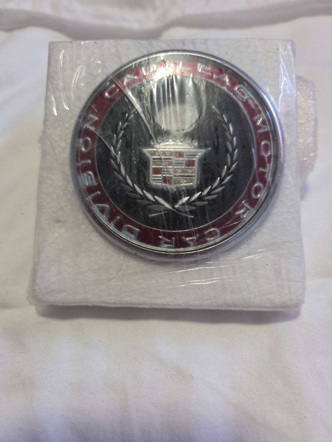Cadillac Motor Car Division Wreath and Crest Emblem
