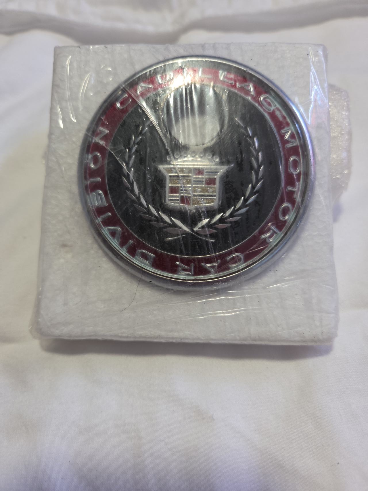 Cadillac Motor Car Division Wreath and Crest Emblem