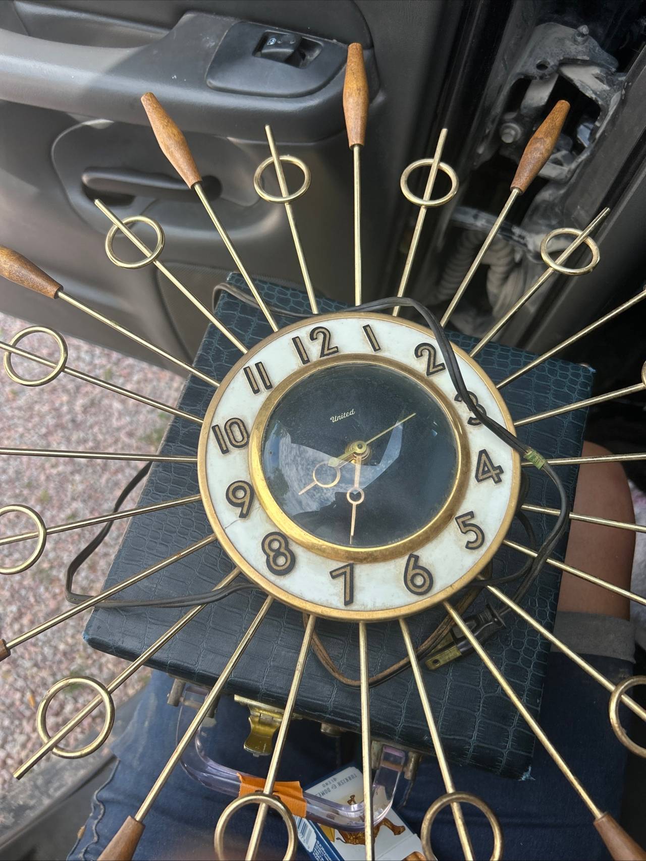 United Sunburst Wall Clock