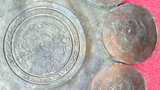1940’s Vintage Mexican Coin Dish Aztec Calendar Ash Tray Keys or Spare Change - Image 5