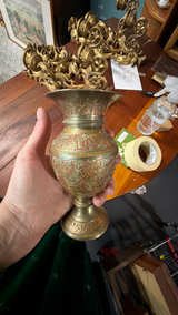 Vintage Brass Etched Vase - Junkee Reno - Danielle’s Booth - Image 3