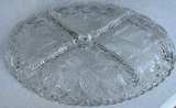 Vintage French Veropa MOLDAVIA 4-part Divided Appetizer Glass Tray Diamond Star - Image 3