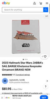 Hallmark Keepsake Star Wars Jabba's Sail Barge, The Khetanna 2023 Ornament - Image 8