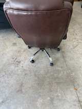 Brown Faux Leather Executive Office Chair with Footrest - Image 5
