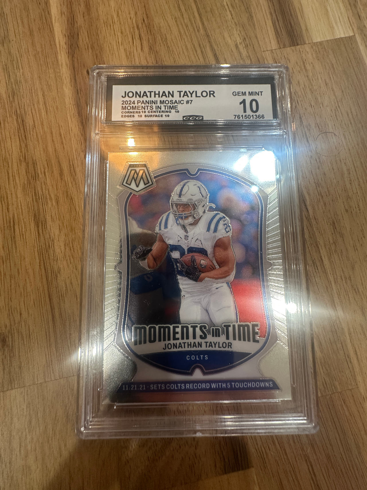 2024 Panini Mosaic Moments in Time Jonathan Taylor #7 CCG 10