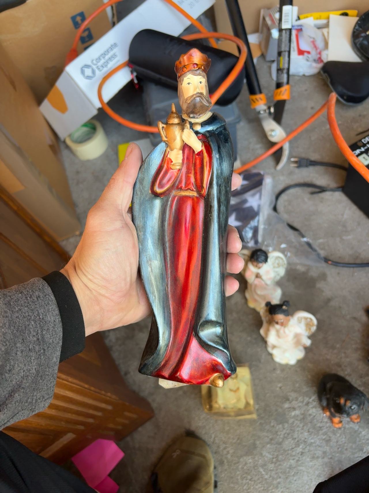 Greenbrier Vintage Ceramic Nativity Wise Men Figurine – Metallic