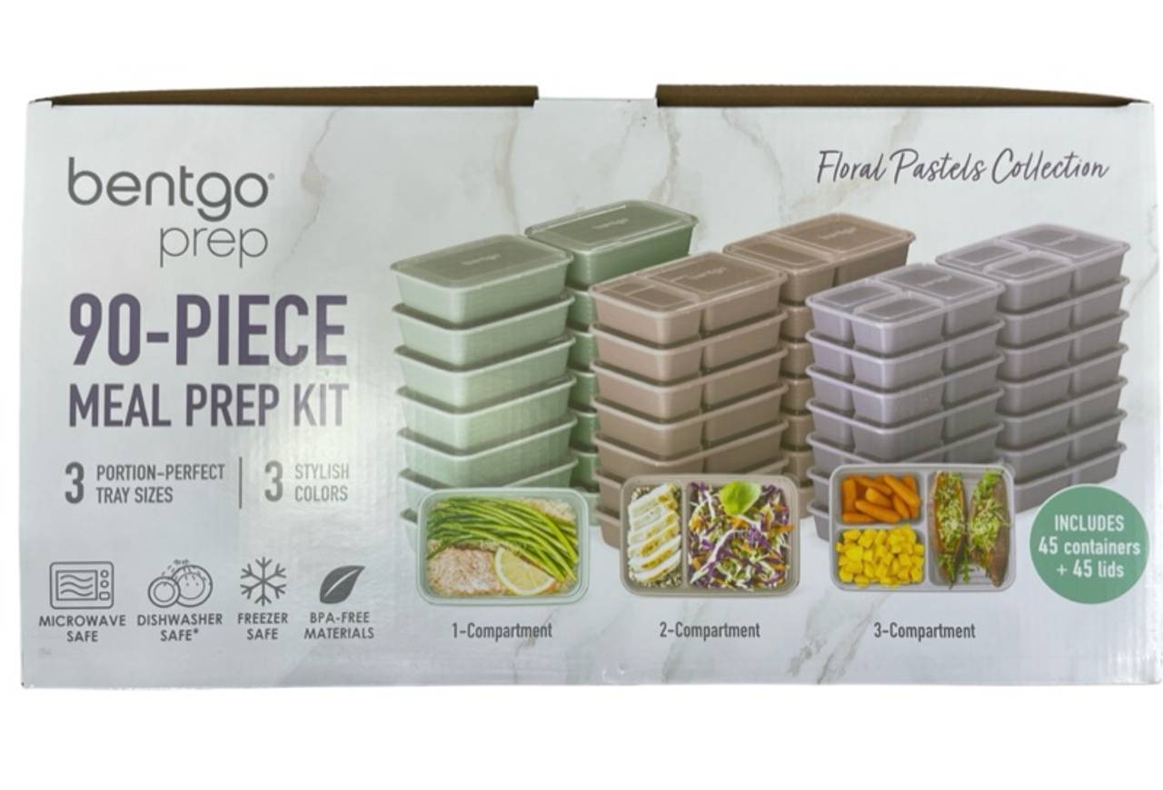 Bentgo Prep Reusable Meal Prep Containers with Lids 90 piece