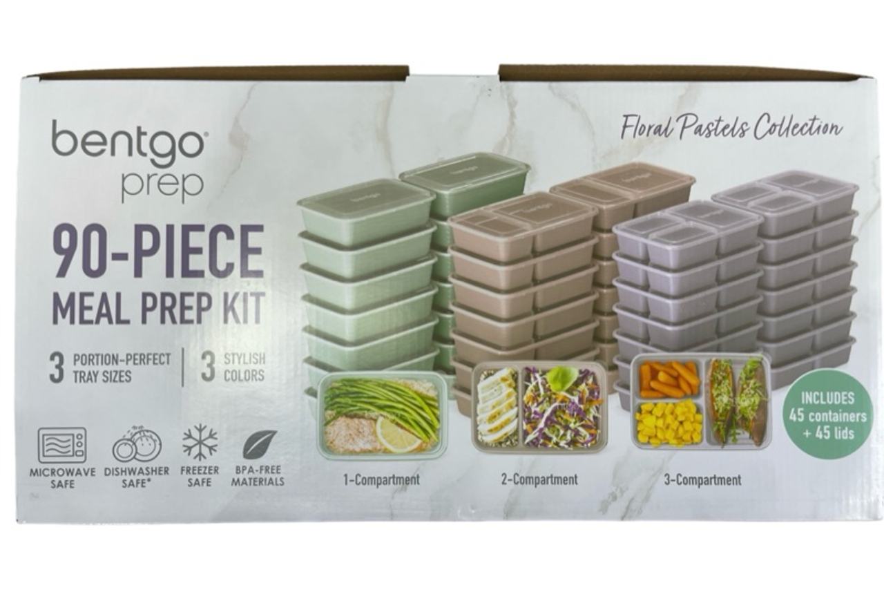Bentgo Prep Reusable Meal Prep Containers with Lids 90 piece