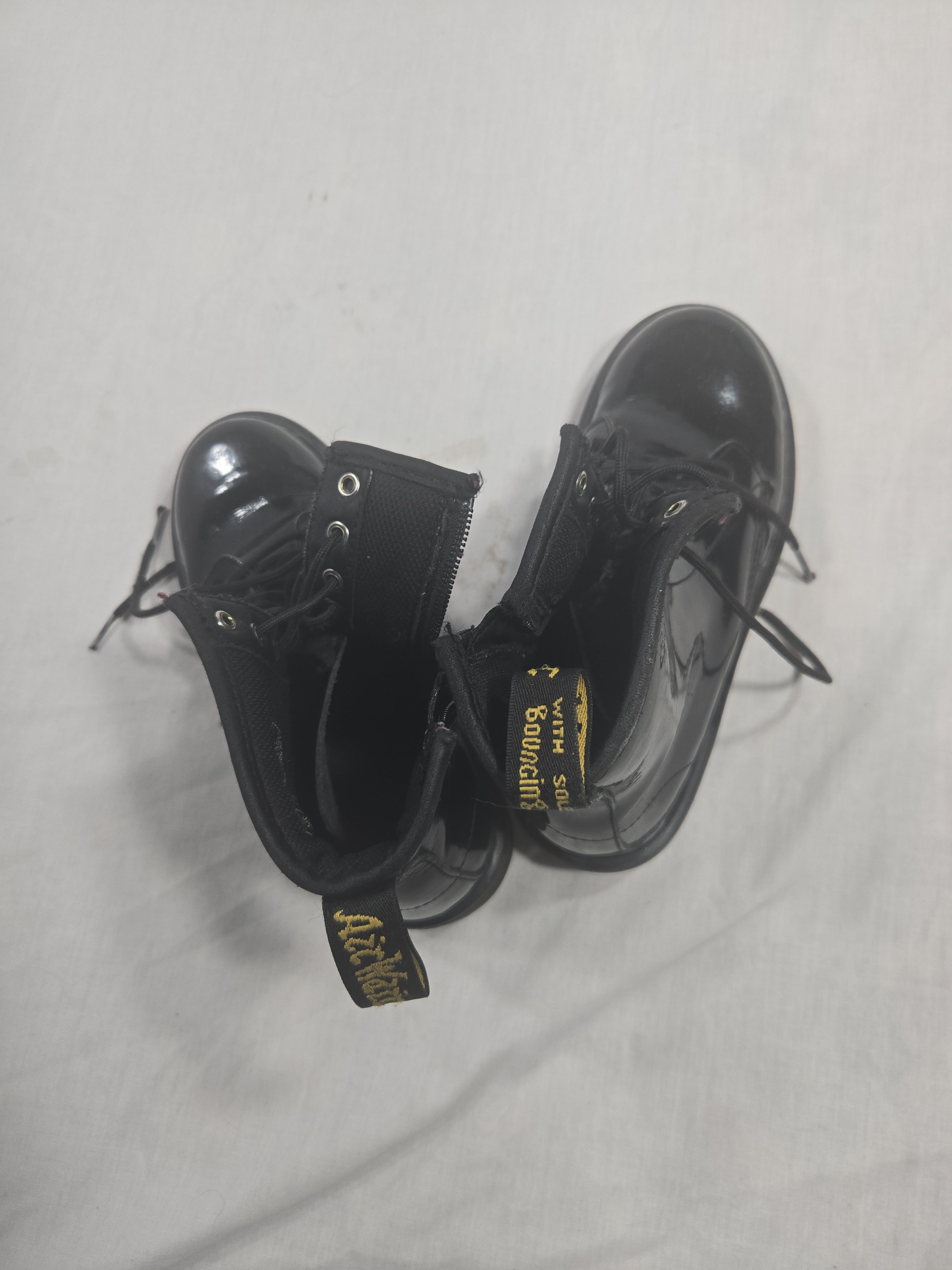 Dr. Martens Kids Delaney Patent Leather Boots size 3 - Image 2