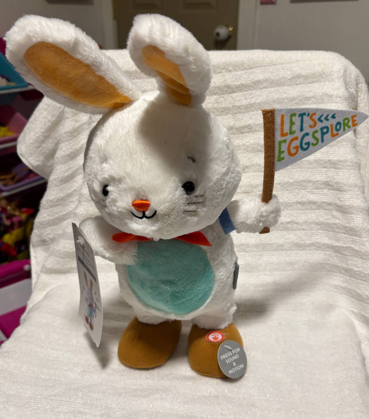 Hallmark Let's Eggsplore Animated Easter Bunny Plush