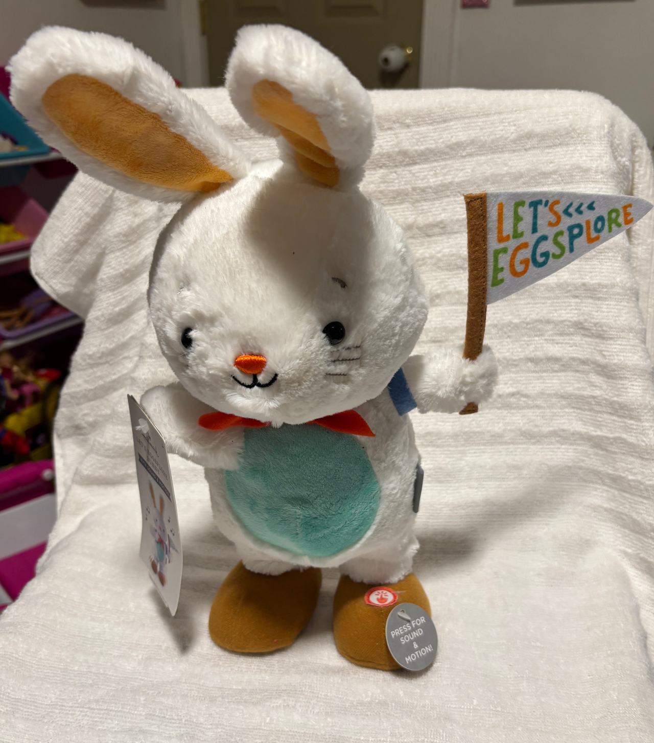 Hallmark Let's Eggsplore Animated Easter Bunny Plush