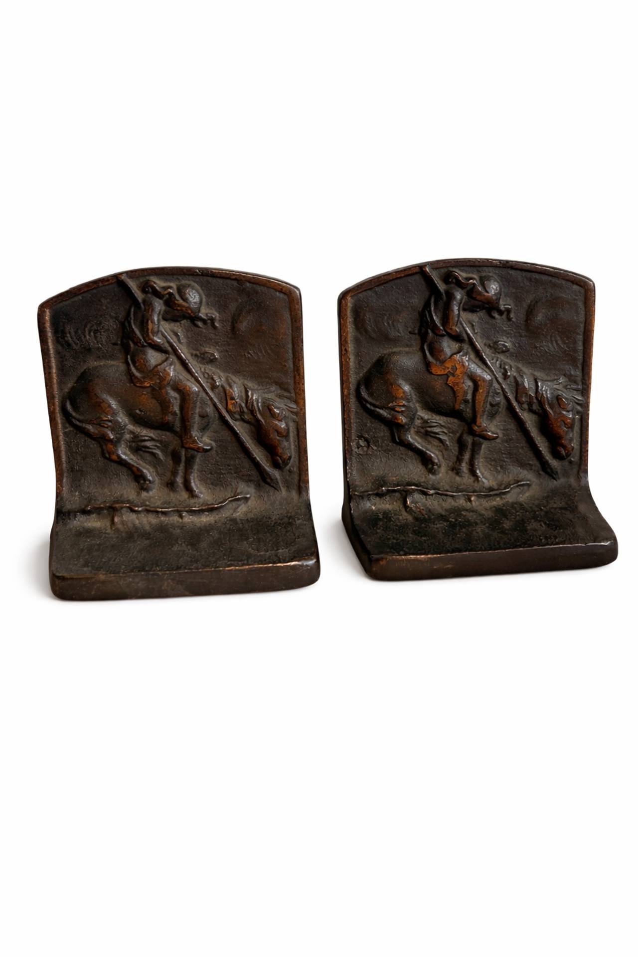 End of the Trail Cast Iron Bookends
