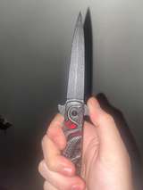 Damascus Steel Pocket Knife - Image 2