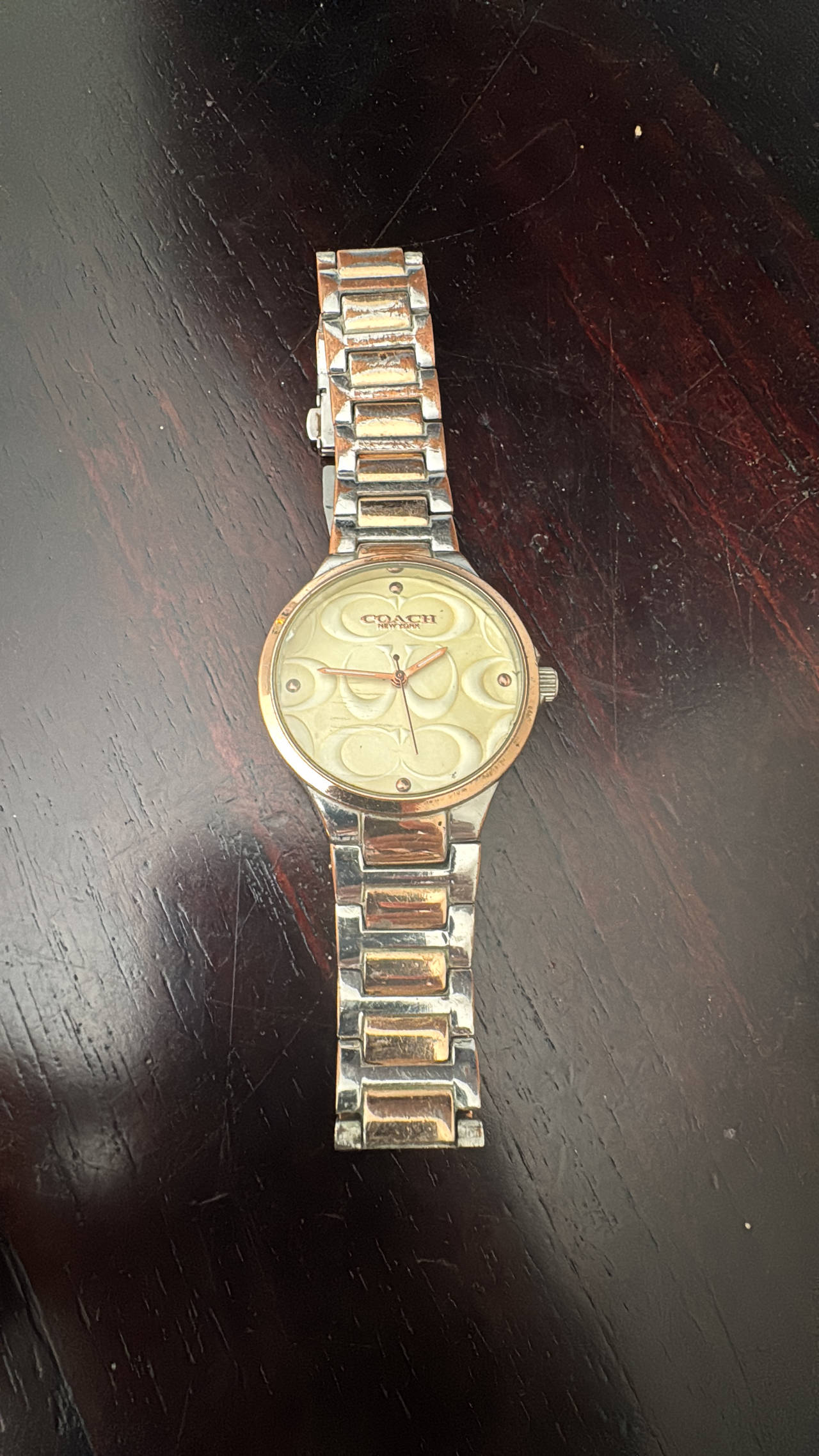 Coach Signature Logo Two-Tone Watch