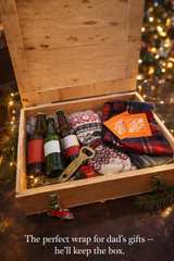 Rustic Wooden Box with Hinged Lid – Brown - Image 2