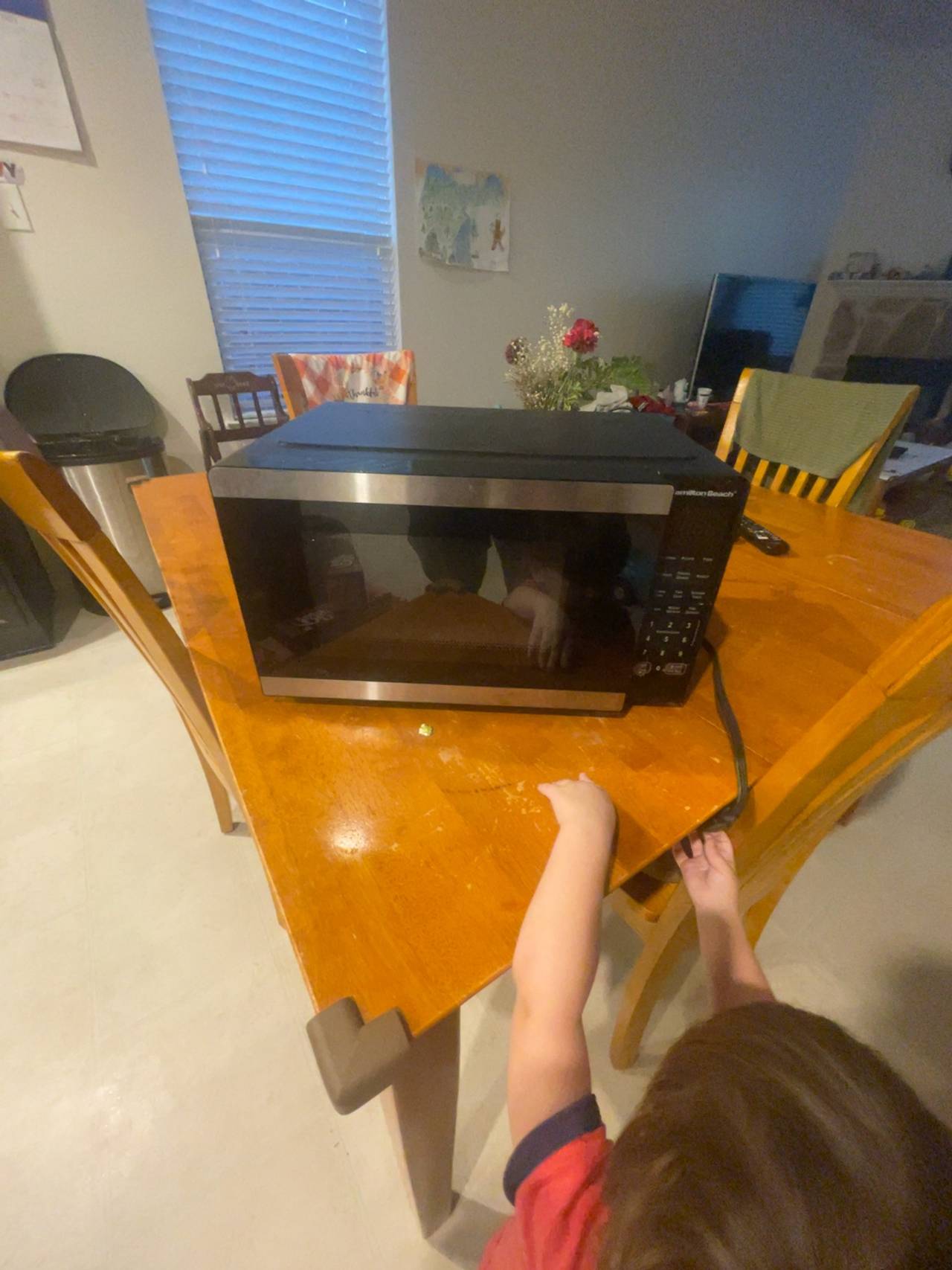 Hamilton Beach Compact Digital 0.9 cu ft Stainless Steel Microwave