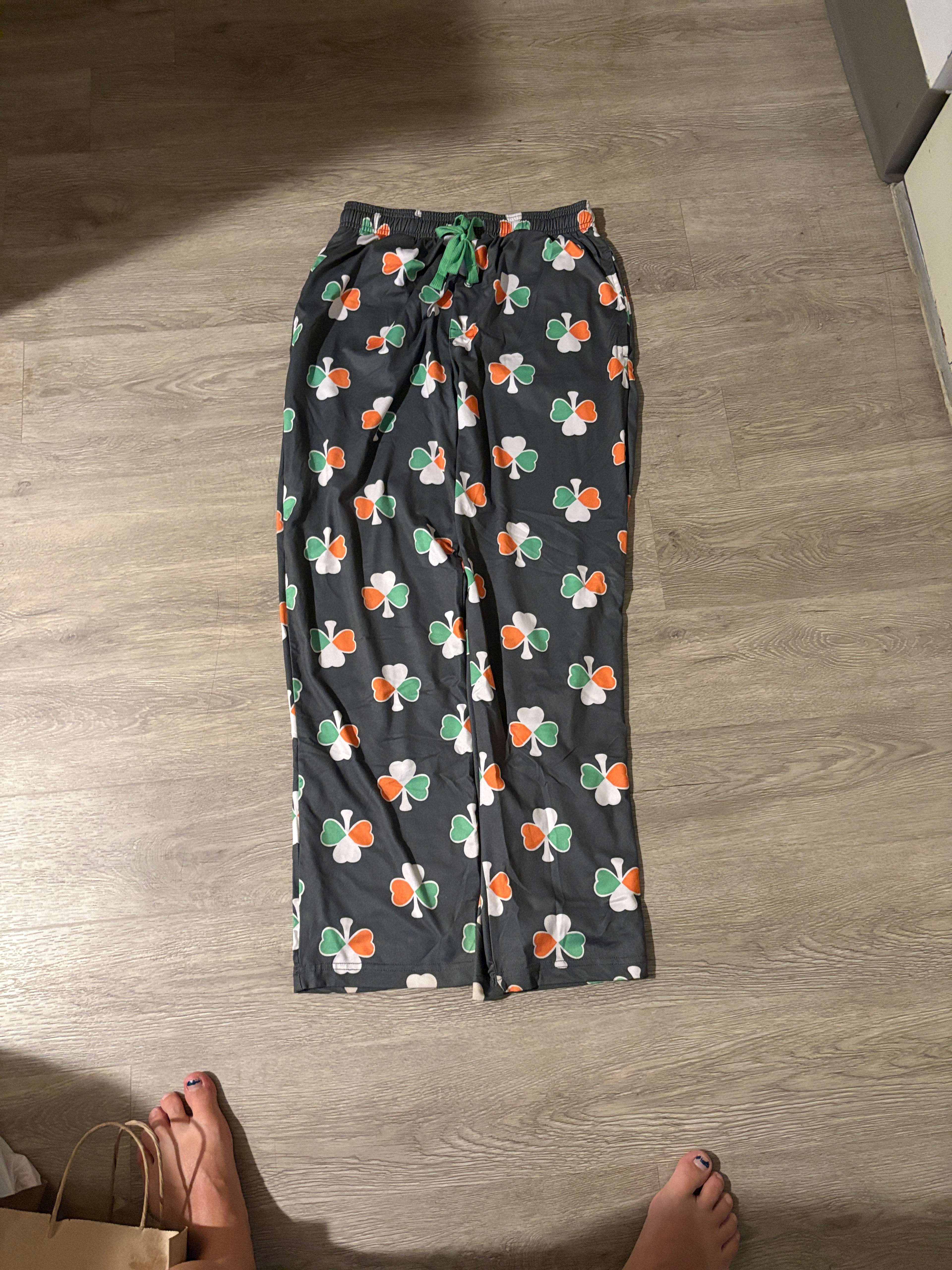 Shamrock Print Pajama Pants