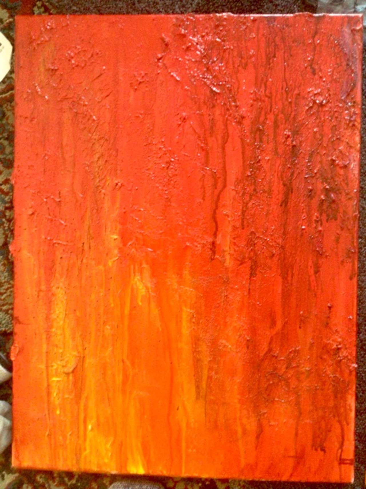 Contemporary Orange Abstract Canvas Print