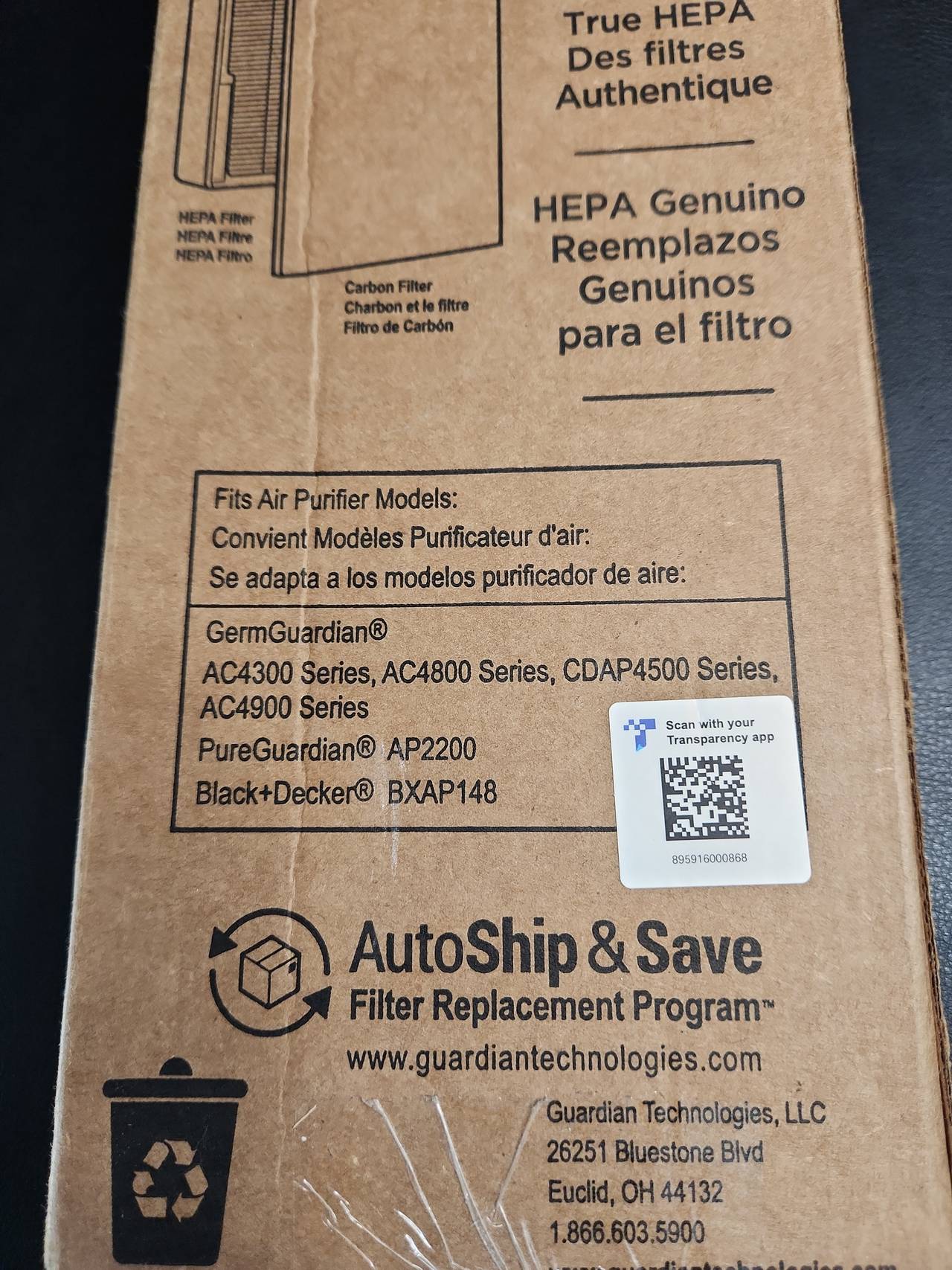 GermGuardian FLT4825 True HEPA Genuine Replacement Filter B