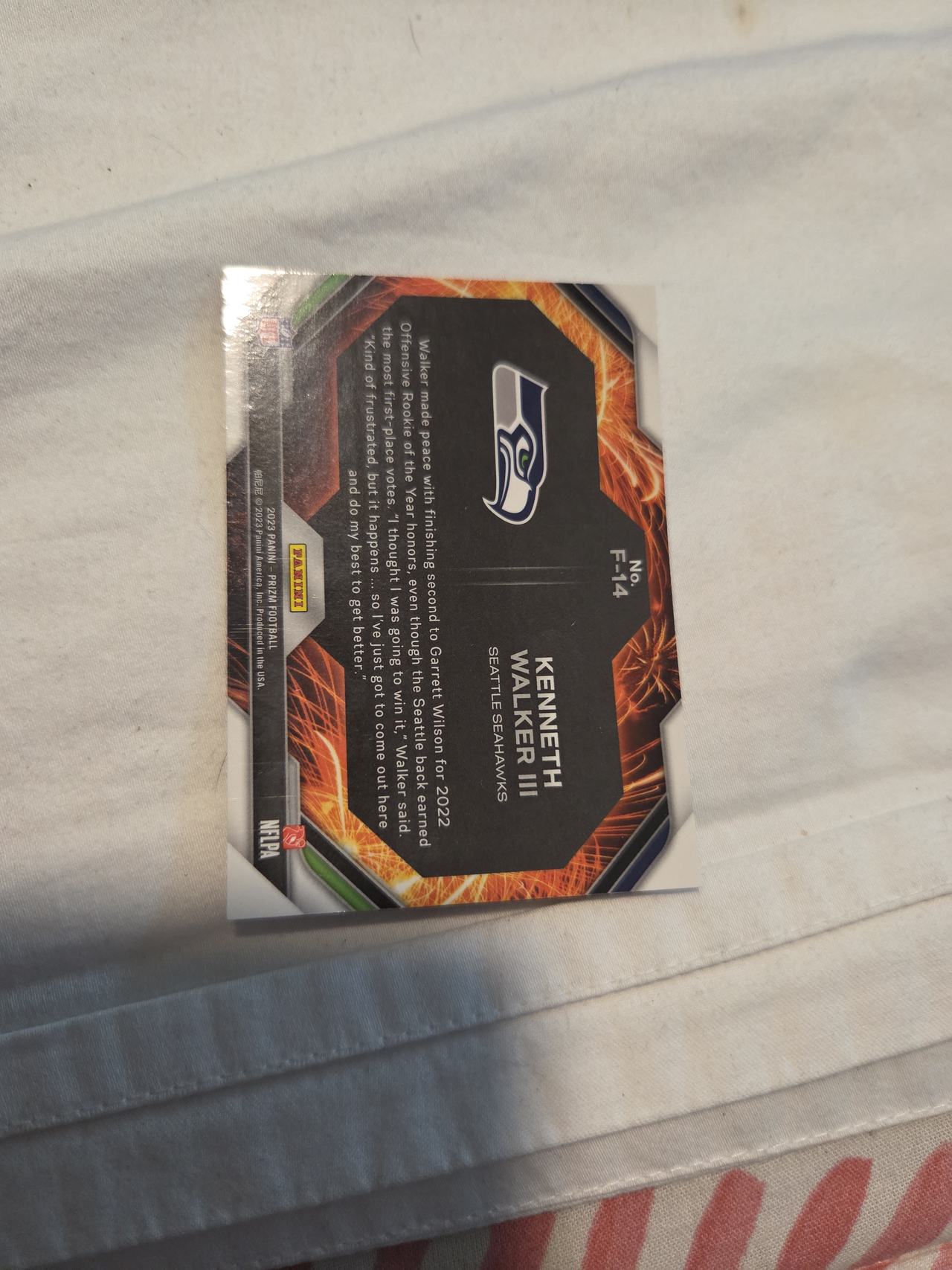 2022 Panini Prizm Fireworks Kenneth Walker III #F-18