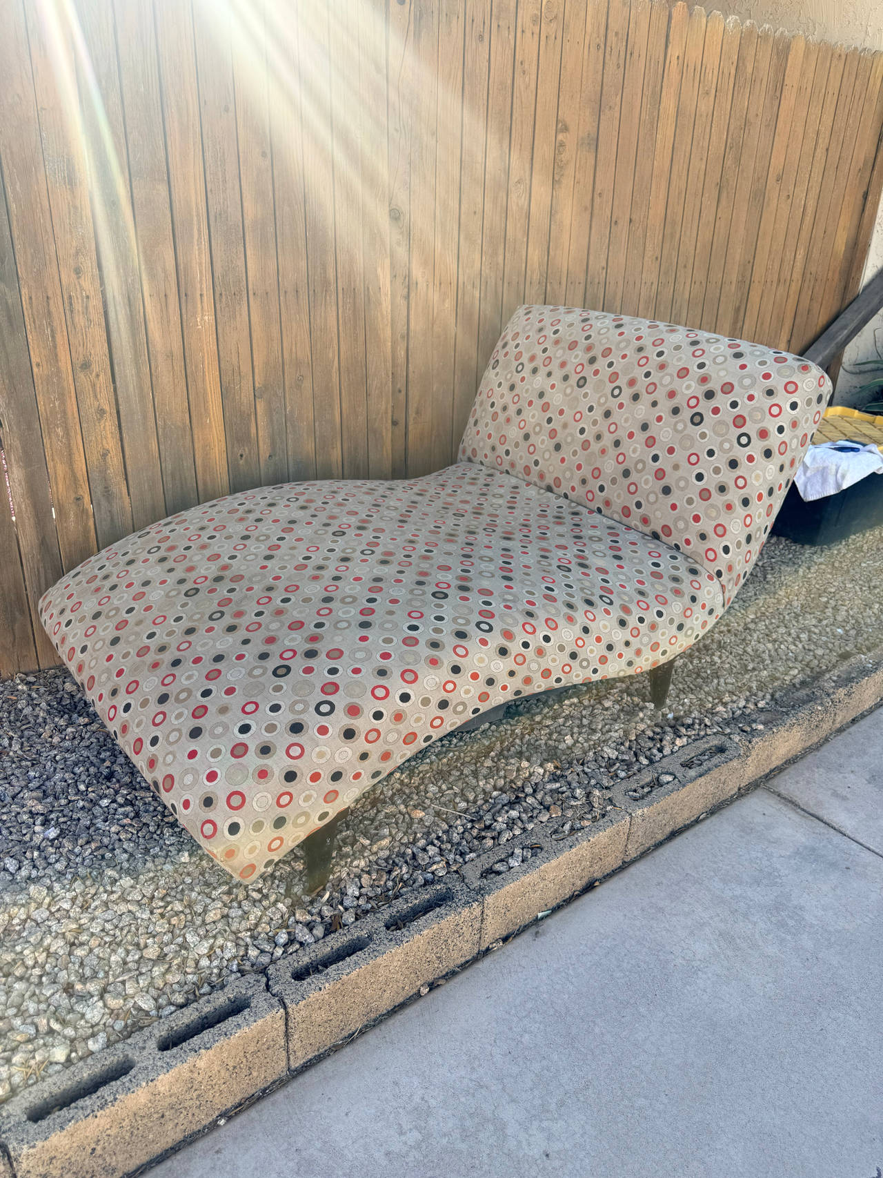 Modern Geometric Pattern Chaise Lounge